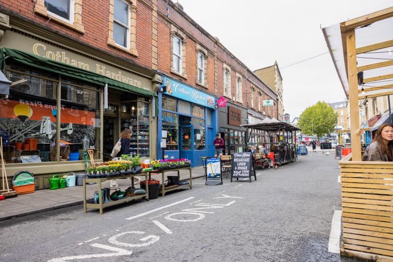 A low traffic neighbourhood in Cotham Hill, Bristol.