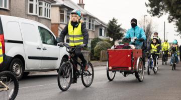 The Barrack Road Bike Bus in Bournemouth.